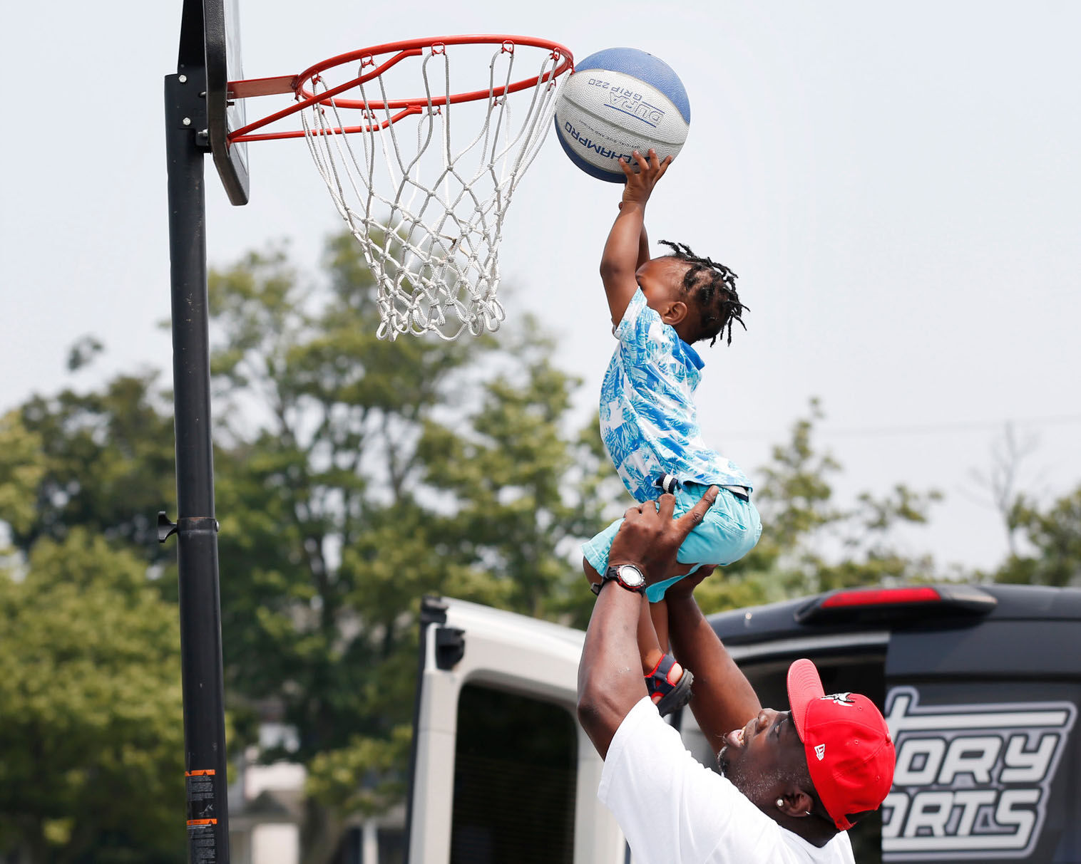 Reaching for the hoop